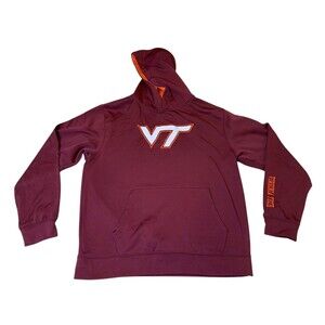 Colosseum Burgundy & Orange Virginia Tech VT Youth Unisex Sweatshirt Size L